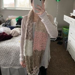 various pink colored scarf